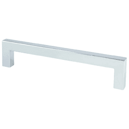 Elegant and functional 5-1/16" square pull in polished chrome finish for any cabinet or drawer