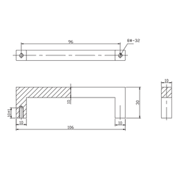 Square Pull with 7/16" Base Diameter