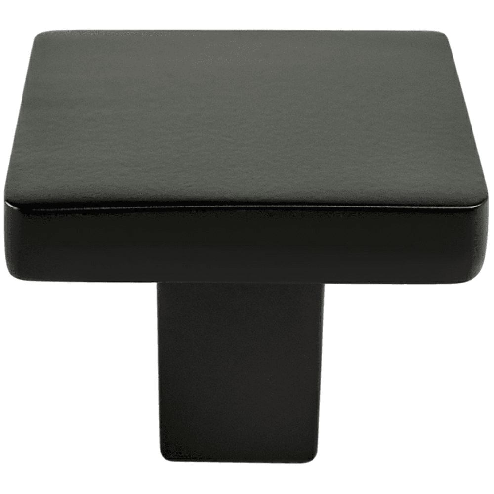 Berenson Hardware 1-1/8" Square Knob in Matte Black with 7/16" Base Diameter and 8-32 x 1" Screw Size