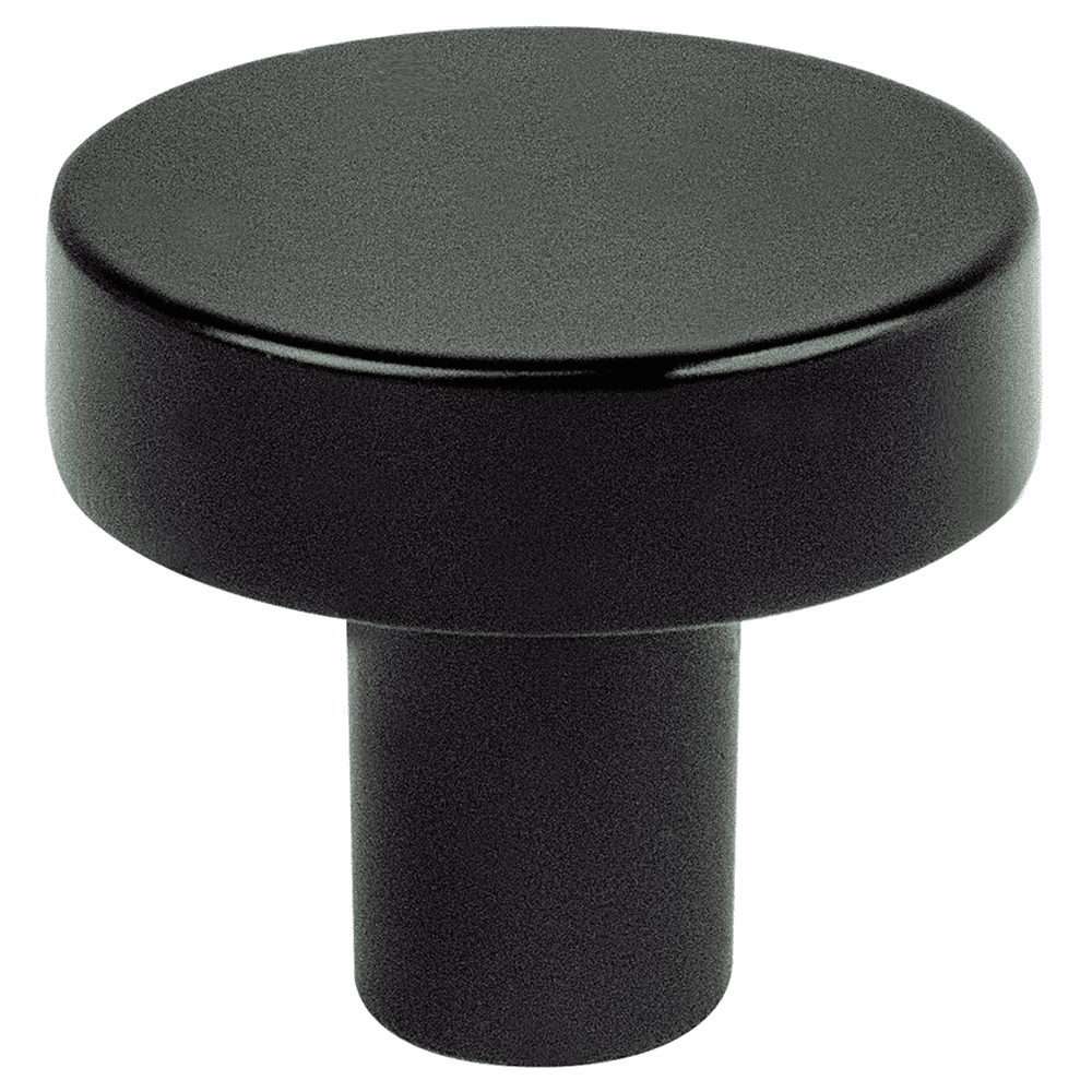 1" Round Knob in Matte Black Finish from Pro's Transitions 2.0 Collection