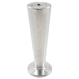 6" High Sedona Style 8 Furniture Leg, Matte Aluminum - Front View