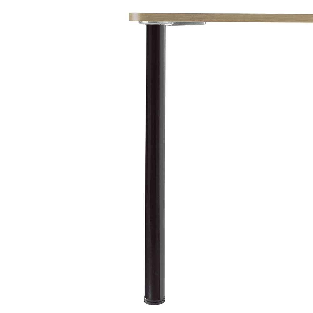 Peter Meier Prisma Rounded Table Leg Set in Glossy Black - 2-3/8" Diameter x 27-3/4" High, Image 1