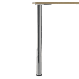 Brushed Chrome Table Leg Set - 2-3/8" Diameter x 34-1/4" High - Modern and Sleek Design - Peter Meier