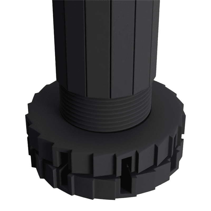 3-3/4" - 4-3/4" Smile System Cabinet Leveler, Black (100/Box) Alt 1 - Image