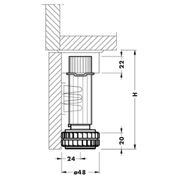 3-3/4" - 4-3/4" Smile System Cabinet Leveler, Black (100/Box) Alt 2 - Image