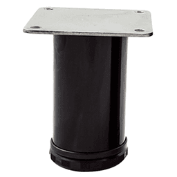 Image 2 of Peter Meier's Glossy Black 2" Diameter x 4" High Como Furniture Leg