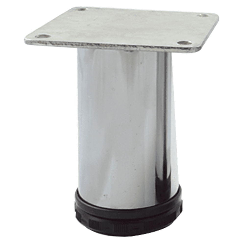 Peter Meier Como Furniture Leg, Chrome - 2" Diameter x 4" High - Modern Design