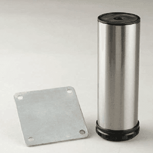 Peter Meier 2" Diameter x 6" High Como Furniture Leg in Alumina Finish