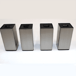 Square Furniture Legs with Separate Mounting Plate and Hardware