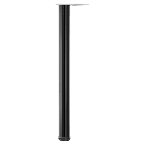 Elegant Glossy Black Hamburg Table Leg Set by Peter Meier - 2-3/8" Diameter x 27-3/4" High (4/Set)