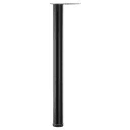 Peter Meier 2-3/8" Diameter x 27-3/4" High Hamburg Table Leg, Glossy Black - Front View