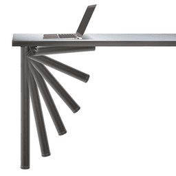 Foldable Table Leg Set by Peter Meier - 2" Diameter x 27-3/4" High in Black Flat Finish - Image 2