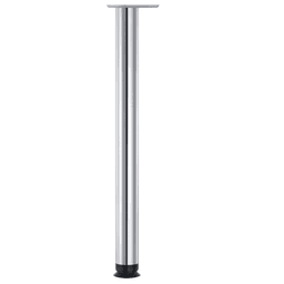 Peter Meier 2-3/8" Diameter Zoom Table Leg in Chrome, 27-3/4" Height with 660lb Load Capacity and Adjustable Feet