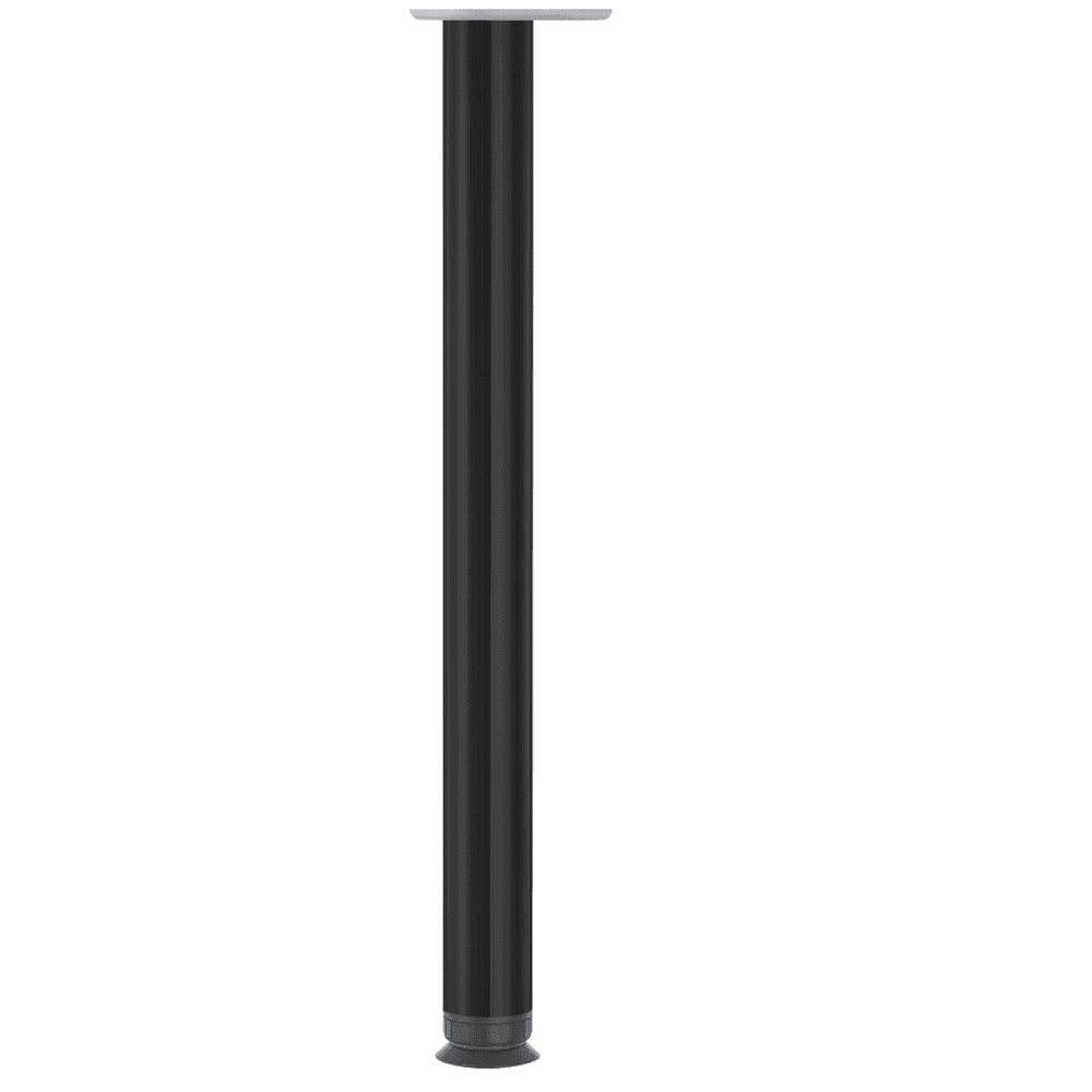 Peter Meier 2-3/8" Diameter x 34-1/4" High Zoom Table Leg in Glossy Black - Product Image 1