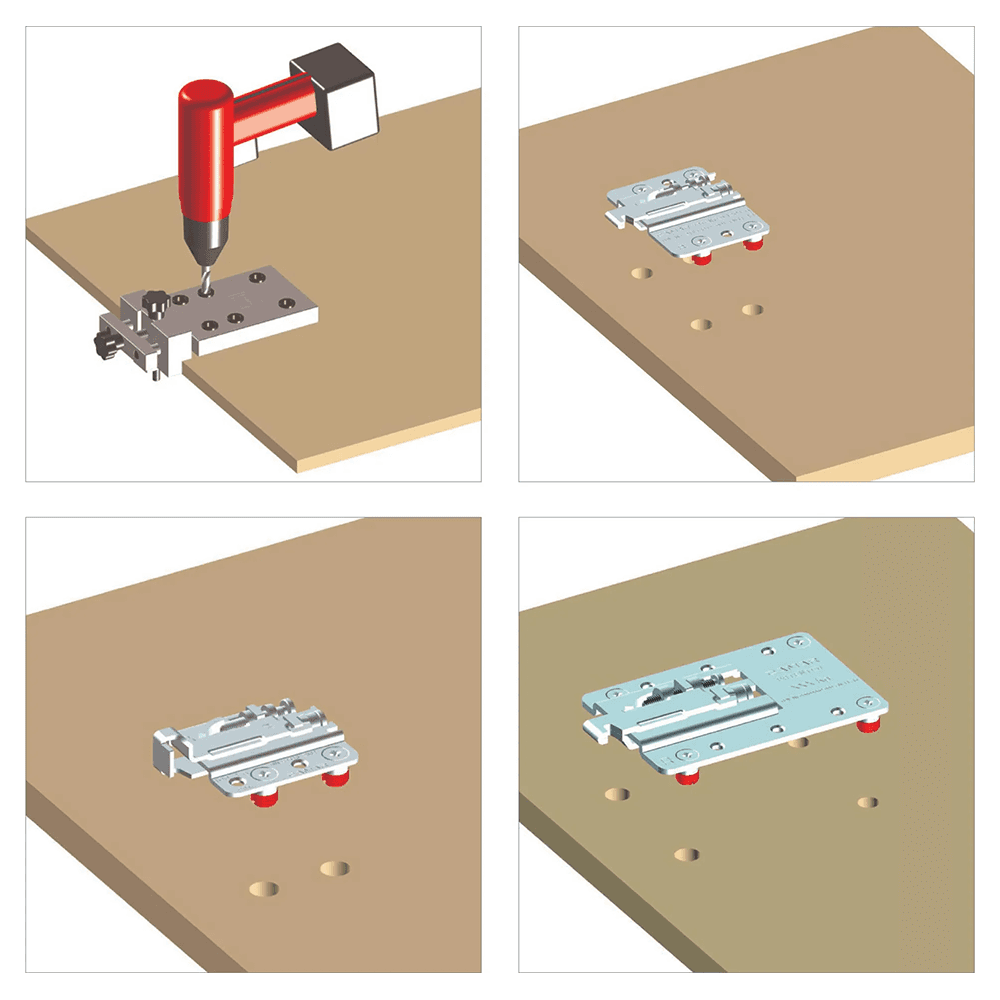 807 Right and Left Drilling Template for Hanging Bracket, Aluminum Alt 1 - Image