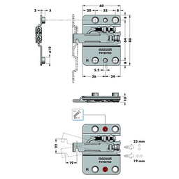 807 Base Cabinet Shoulder Mount Hanging Bracket, Left Hand, Steel (100/Box) - Alt Image 2