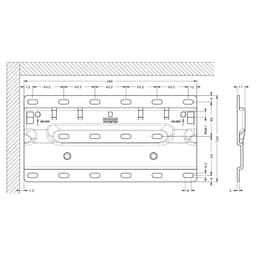 240mm x 120mm 807 Anti&#45;Drop Wall Plate, Steel (20/Box) - Alt Image 1