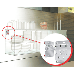 807 Base Cabinet Hanging Bracket with Pozi Drive, Right Hand, Steel (100/Box) - Alt Image 1