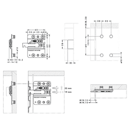 807 Base Cabinet Hanging Bracket with Pozi Drive, Left Hand, Steel (100/Box) - Alt Image 3