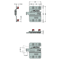 807 Base Cabinet Hanging Bracket with Pozi Drive, Right Hand, Steel (100/Box) - Alt Image 4