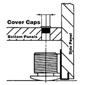 Peter Meier White Furniture Leveler Cover Cap - Eliminates Shims