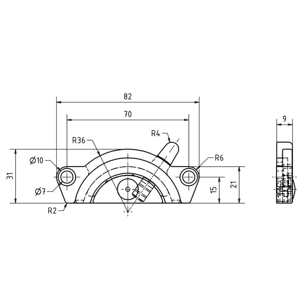 3-1/2" Conny Table Top Connector, Zinc Die-Cast - Alt Image 2