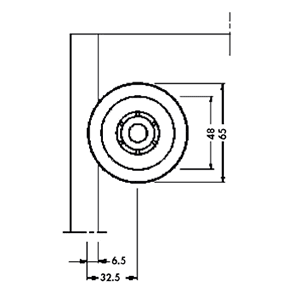 Peter Meier Plastic Leveler Socket - 35mm Knock-In Socket for Leg Leveler 400/Bulk Box