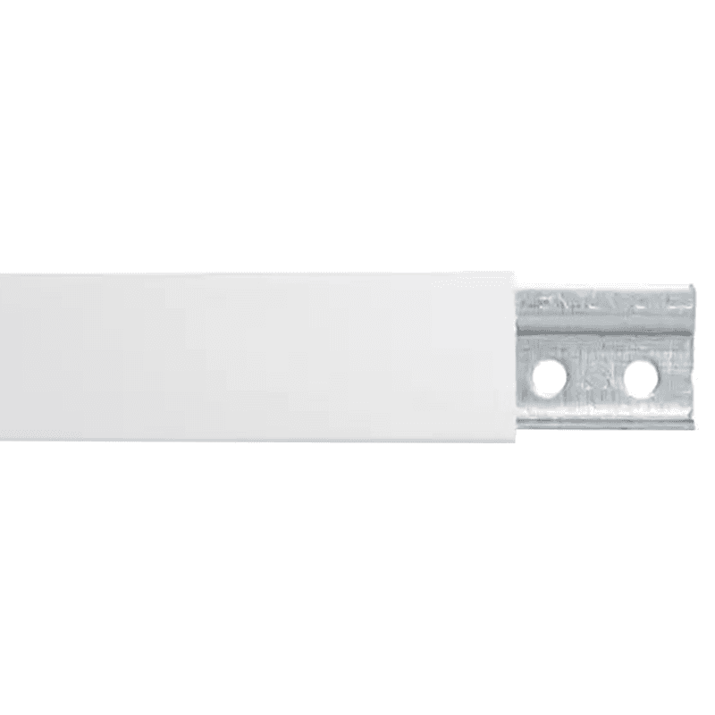 White Hanging Rail Cover for 7 Rail System, 8'''' Long, 1" Oval Holes - Peter Meier