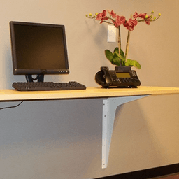 White Finish 18" x 27" Shelf and Counter Bracket by Precision Works - Image 2