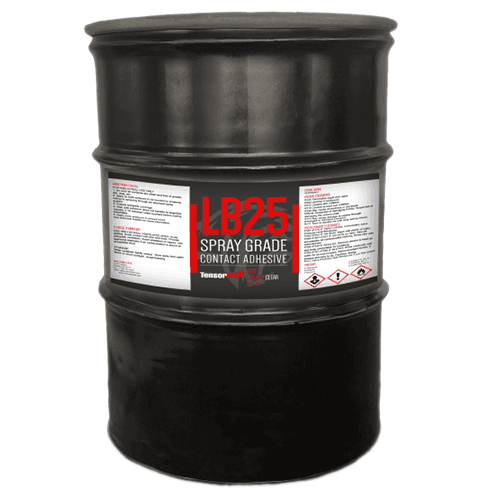 Tensorbond LB25 High Temperature Flammable Spray Contact Adhesive, Clear, 5 Gallon Pail - Alt Image 1