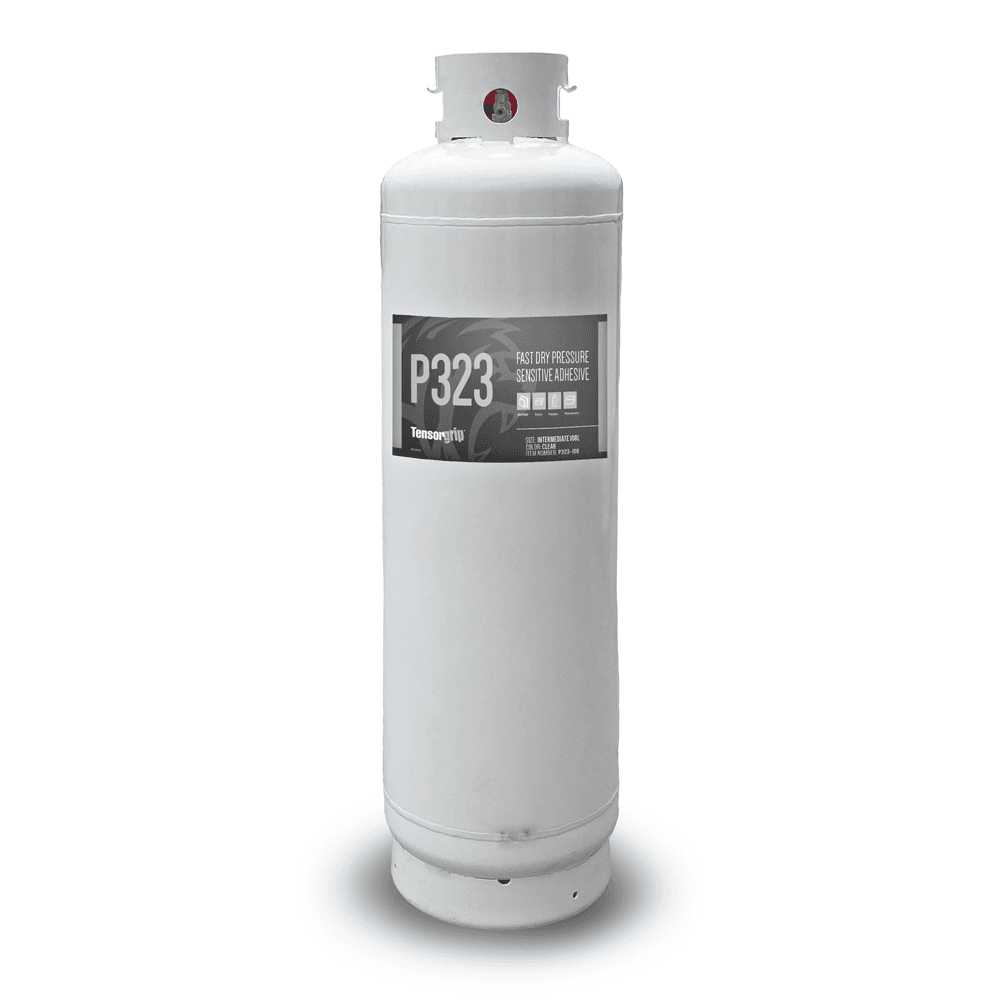 TensorGrip P323 Fast Dry Pressure Sensitive Adhesive, Clear, 108 Liter Canister - Main Image