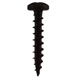 #8 x 1-1/4" Pan Head Hinge Edge Screws, Phillips Drive Coarse Thread and Sharp Point, Black, Box of 9 Thousand by Quickscrews - Alt Image 1