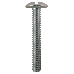 #8 x 1-3/8" Truss Head Machine Screws, Phillips/Slotted Drive #8-32 Thread and Blunt Point, Zinc, Box of Hundred by Quickscrews - Main Image