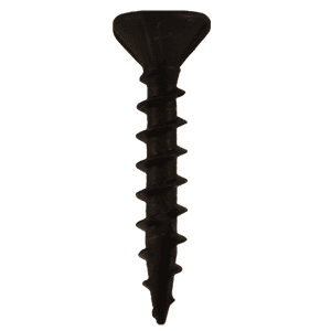 #8 x 1-1/2" Flat Head Assembly Screws, Square/Phillips Drive Coarse Thread with Nibs and Type 17 Auger Point, Black, Box of 1 Thousand by Quickscrews - Alt Image 1