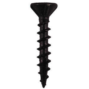 #8 x 1-1/4" Flat Head Assembly Screws, Square/Phillips Drive Coarse Thread with Nibs and Type 17 Auger Point, Black, Box of 1 Thousand by Quickscrews - Main Image