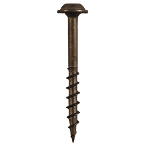 #8 x 1" Round Washer Head Face Frame/Pocket-Hole Screws, Square Drive Coarse Thread and Type 17 Auger Point, Plain, Box of 8 Thousand by Quickscrews - Alt Image 1