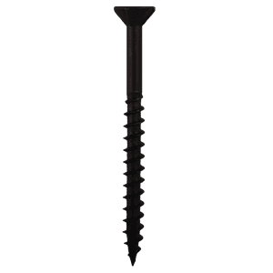 #8 x 2-1/4" Flat Head Assembly Screws, Square/Phillips Drive Coarse Thread with Nibs and Type 17 Auger Point, Black, Box of 1 Thousand by Quickscrews - Main Image