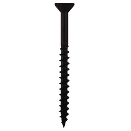 #8 x 2-1/4" Flat Head Assembly Screws, Square/Phillips Drive Coarse Thread with Nibs and Type 17 Auger Point, Black, Box of 1 Thousand by Quickscrews - Main Image