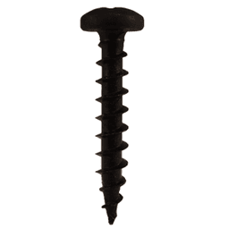 #6 x 5/8" Pan Head Hinge Edge Screws, Phillips Drive Coarse Thread and Sharp Point, Black, Box of 1 Thousand by Quickscrews - Main Image