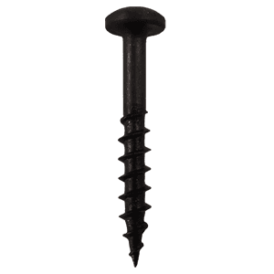 #10 x 1" Pan Head Hinge Edge Screws, Phillips Drive Coarse Thread and Sharp Point, Black, Box of 1 Thousand by Quickscrews - Main Image