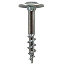 #8 x 1-1/4" Large Round Washer Head Drawer Front Adjusting Screws, Phillips Drive Coarse Thread and Sharp Point, Zinc, Box of 1 Thousand by Quickscrews - Alt Image 1
