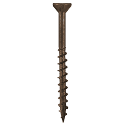 #8 x 3" Flat Head Assembly Screws, Square/Phillips Drive Coarse Thread with Nibs and Double Auger Point, Plain, Box of 5 Hundred by Quickscrews - Alt Image 1