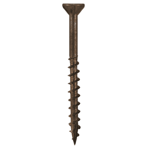 #8 x 3" Flat Head Assembly Screws, Square/Phillips Drive Coarse Thread with Nibs and Double Auger Point, Plain, Box of 5 Hundred by Quickscrews - Main Image