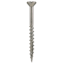 #8 x 3" Flat Head Assembly Screws, Square/Phillips Drive Coarse Thread with Nibs and Double Auger Point, Zinc, Box of 5 Hundred by Quickscrews - Alt Image 1