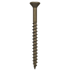 #8 x 3" Flat Head Assembly Screws, Square/Phillips Drive Coarse Thread and Sharp Point, Plain, Box of 5 Hundred by Quickscrews - Main Image