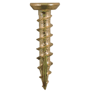 #6 x 3/4" Flat Head Undercut Screws, Phillips Drive Coarse Thread and Type 17 Auger Point, Bright Brass, Box of 1 Thousand by Quickscrews - Main Image