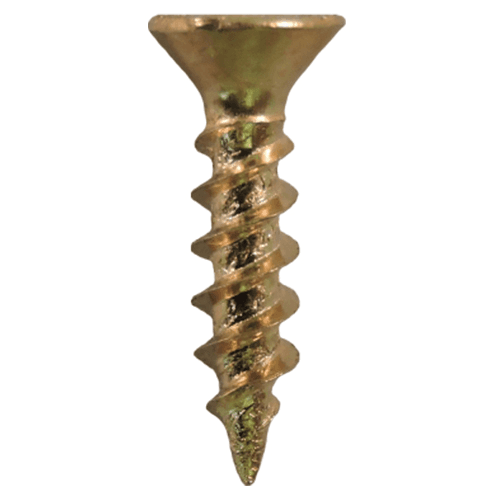 #5 x 5/8" Flat Head Hinge Edge Screws, Phillips Drive Twinfast Thread and Twinfast Point, Bright Brass, Box of 5 Thousand by Quickscrews - Main Image