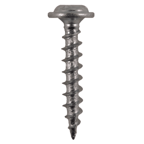 #8 x 1-1/4" Round Washer Head Assembly Screws, Square/Phillips Drive Coarse Thread and Sharp Point, Zinc, Box of 1 Thousand by Quickscrews - Alt Image 1