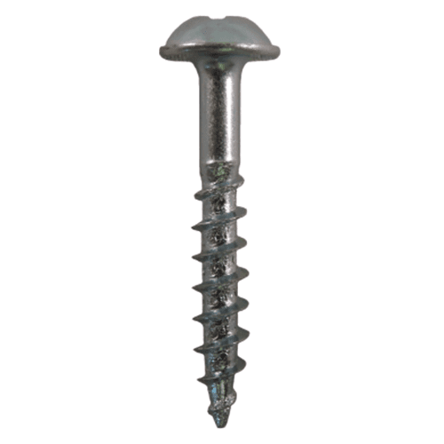 #8 x 1-3/4" Round Washer Head Assembly Screws, Square/Phillips Drive Coarse Thread and Sharp Point, Zinc, Box of 1 Thousand by Quickscrews - Main Image
