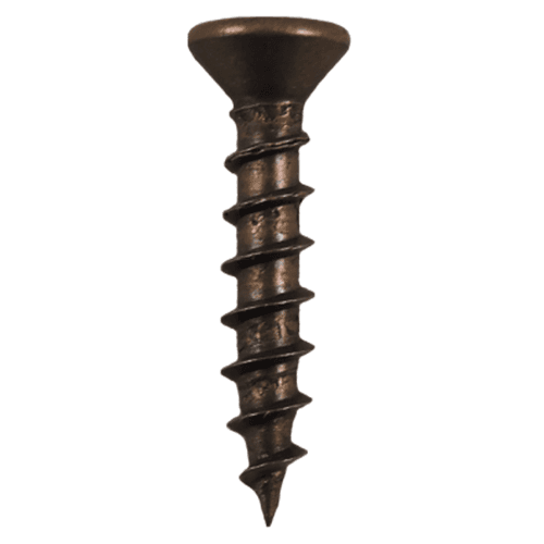 #6 x 5/8" Flat Head Drawer Slide Screws, Phillips Drive Coarse Thread and Sharp Point, Antique Brass, Box of Hundred by Quickscrews - Main Image